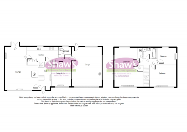 Floor Plan Image for 3 Bedroom Detached House for Sale in Overton Road, Biddulph, Staffordshire