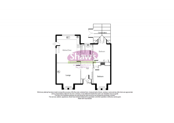 Floor Plan Image for 2 Bedroom Detached Bungalow for Sale in Rectory View, Talke Pits, Stoke-on-Trent