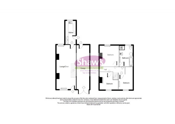 Floor Plan Image for 3 Bedroom Terraced House for Sale in Woodshutts Street, Stoke On Trent