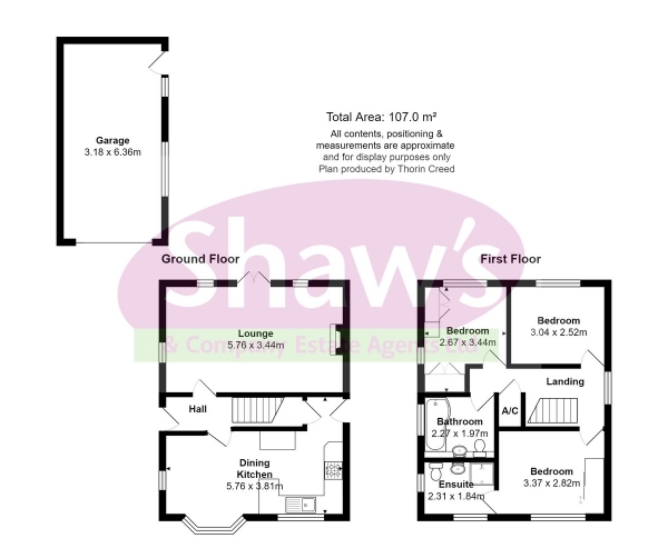 Floor Plan Image for 3 Bedroom Detached House for Sale in Willowcroft Way, Harriseahead, Stoke-on-Trent