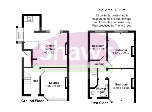 Floor Plan Image for 3 Bedroom Semi-Detached House for Sale in Oldcott Crescent, Kidsgrove, Stoke-on-Trent