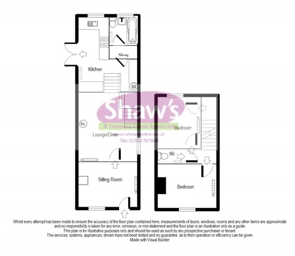 Floor Plan Image for 2 Bedroom Detached House for Sale in Chapel Lane, Audley, Stoke-on-Trent