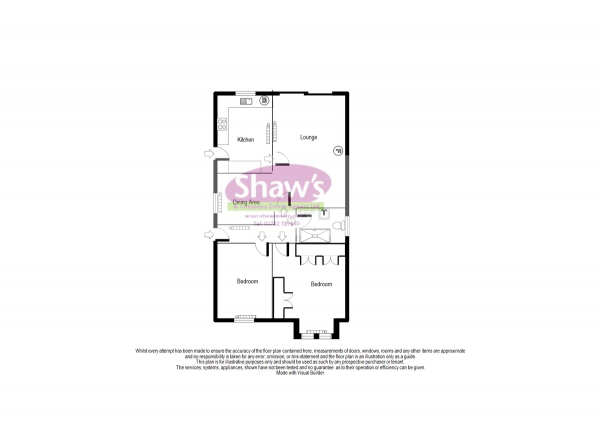 Floor Plan Image for 2 Bedroom Detached Bungalow for Sale in Hunters Way, Talke, Stoke-on-Trent