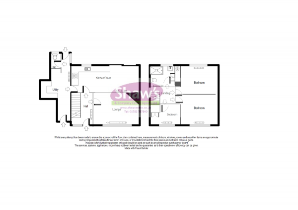 Floor Plan Image for 3 Bedroom Semi-Detached House for Sale in Mitchell Avenue, Butt Lane, Talke, Stoke-on-Trent