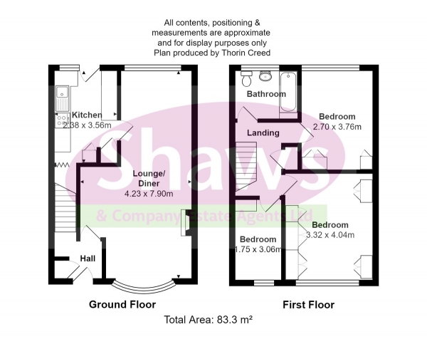 Floor Plan Image for 3 Bedroom Semi-Detached House for Sale in Heyburn Crescent, Burslem, Stoke-on-Trent