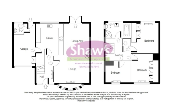 Floor Plan Image for 3 Bedroom Semi-Detached House for Sale in Stonebank Road, Kidsgrove, Stoke-on-Trent