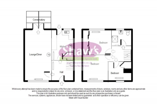 Floor Plan Image for 3 Bedroom Semi-Detached House for Sale in Warwick Close, Kidsgrove, Stoke-on-Trent