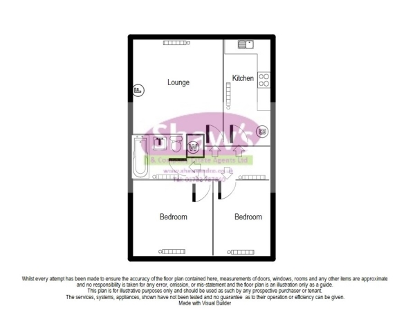 Floor Plan Image for 2 Bedroom Detached Bungalow for Sale in Selbourne Drive, Packmoor, Stoke-on-Trent