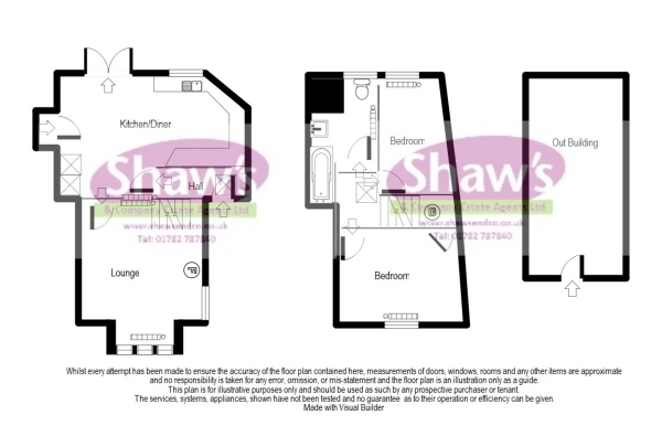 Floor Plan Image for 2 Bedroom Semi-Detached House for Sale in High Street, Mow Cop, Stoke-on-Trent