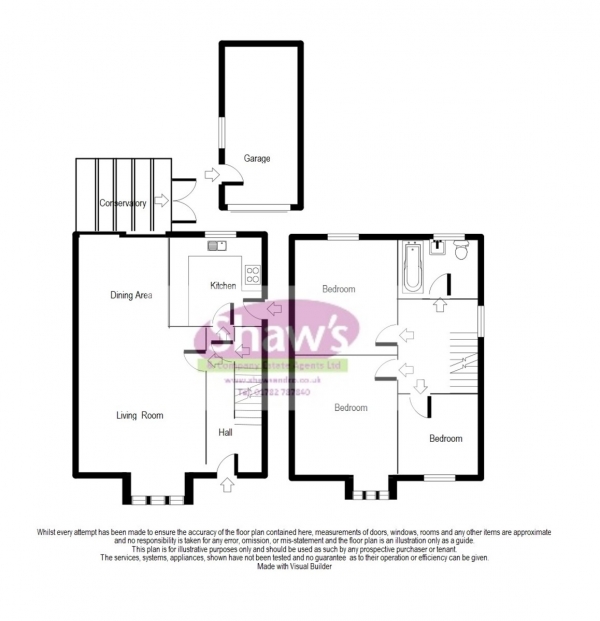 Floor Plan Image for 3 Bedroom Semi-Detached House for Sale in Elm Close, Kidsgrove, Stoke-on-Trent