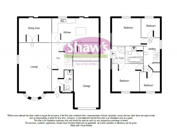 Floor Plan Image for 4 Bedroom Detached House for Sale in Larkfields, Kidsgrove, Stoke-on-Trent