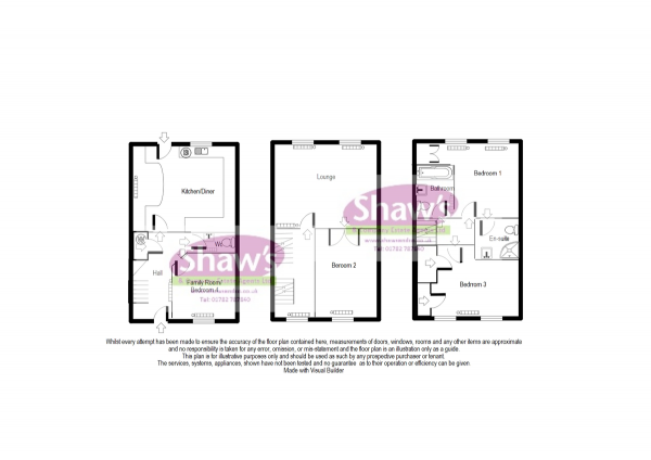 Floor Plan Image for 4 Bedroom Town House for Sale in Moorhen Way, Packmoor, Stoke-on-Trent