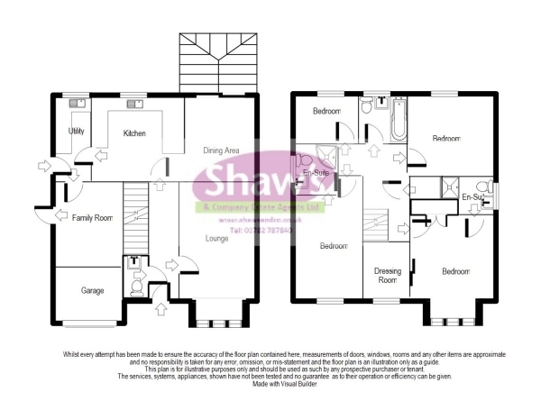 Floor Plan Image for 4 Bedroom Detached House for Sale in Whitfield Road, Kidsgrove, Stoke-on-Trent