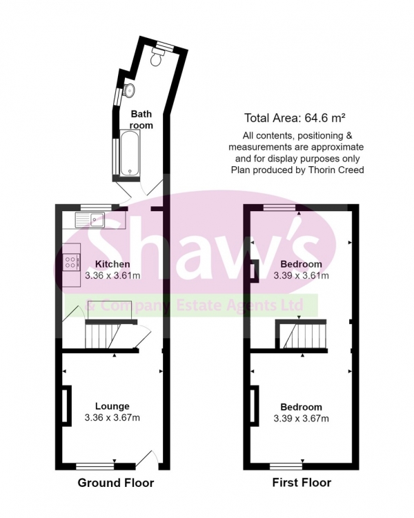 Floor Plan Image for 2 Bedroom Terraced House for Sale in High Street, Silverdale, Newcastle