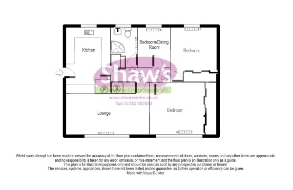 Floor Plan Image for 3 Bedroom Detached Bungalow for Sale in Chester Road, Talke, Stoke-on-Trent