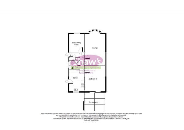 Floor Plan Image for 2 Bedroom Detached Bungalow for Sale in Gloucester Road, Kidsgrove, Stoke-on-Trent