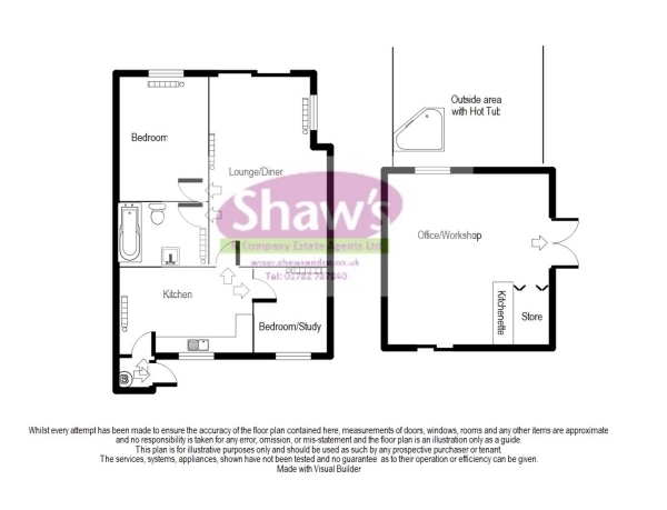 Floor Plan Image for 2 Bedroom Terraced Bungalow for Sale in The Views, Newchapel, Stoke-on-Trent