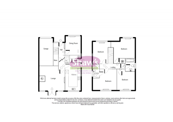 Floor Plan Image for 4 Bedroom Detached House for Sale in The Lovatts, Kidsgrove, Stoke-on-Trent