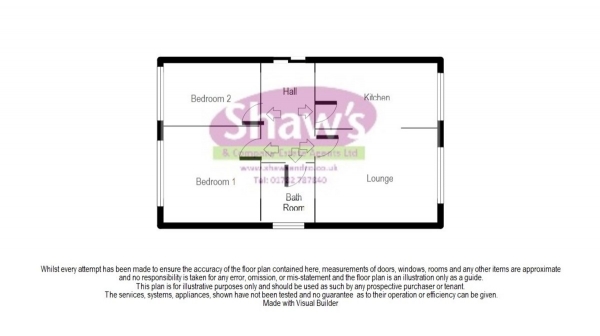 Floor Plan Image for 2 Bedroom Detached Bungalow for Sale in Ryebrook Grove, Stoke-on-Trent