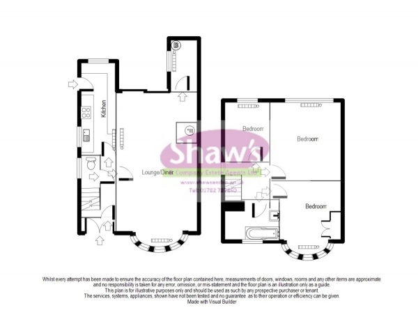 Floor Plan Image for 3 Bedroom Semi-Detached House for Sale in Oldcott Crescent, Kidsgrove, Stoke-on-Trent