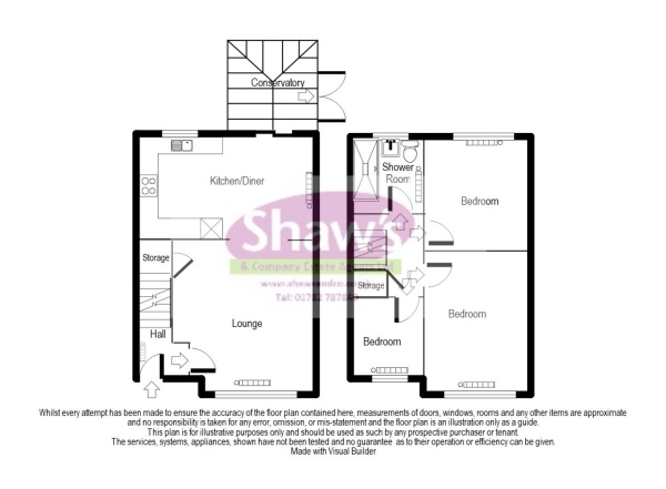 Floor Plan Image for 3 Bedroom End of Terrace House for Sale in Batkin Close, Chell, Stoke-on-Trent