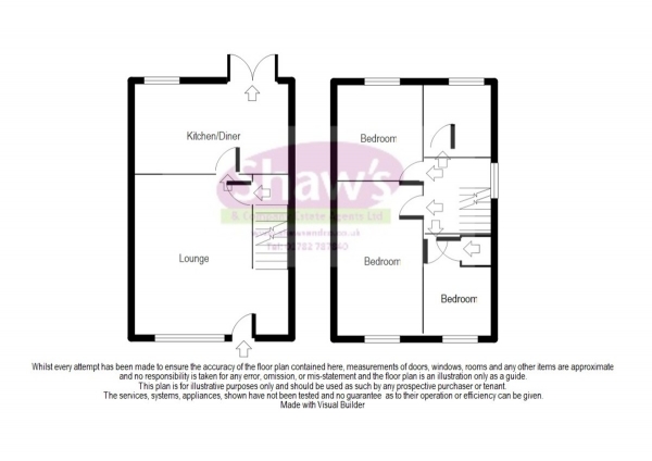 Floor Plan Image for 3 Bedroom Detached House for Sale in Lynn Avenue, Talke, Stoke-on-Trent