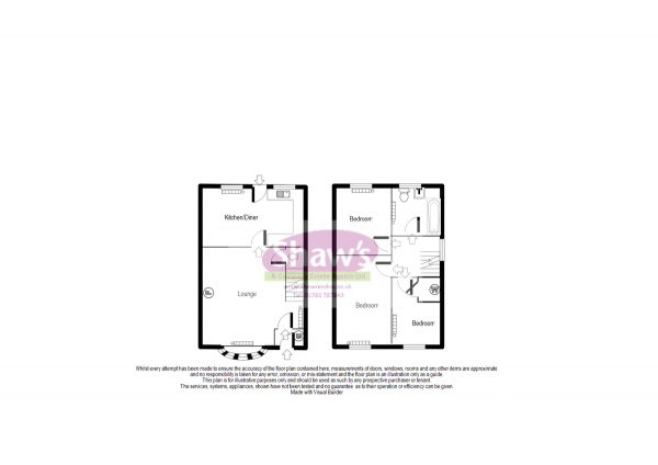 Floor Plan Image for 3 Bedroom Semi-Detached House for Sale in Regency Close, Talke Pits, Stoke-on-Trent