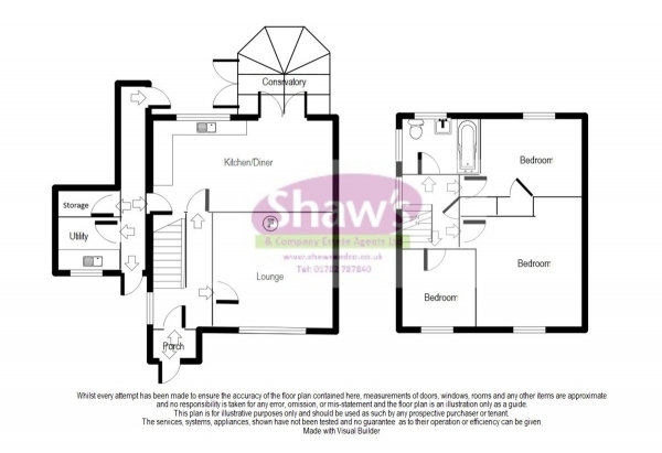 Floor Plan for 3 Bedroom Semi-Detached House for Sale in Wavertree Avenue, Scholar Green, ST7, 3HN -  &pound240,000