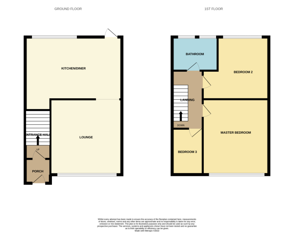 Floor Plan Image for 3 Bedroom Terraced House for Sale in Hillrise Road, Collier Row, RM5