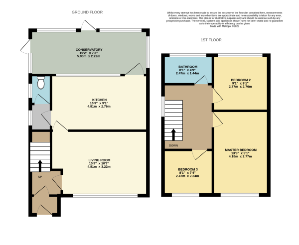 Floor Plan Image for 3 Bedroom End of Terrace House for Sale in Sedgefield Close, Harold Hill, Romford