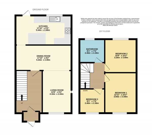 Floor Plan Image for 3 Bedroom Terraced House for Sale in The Drive, Collier Row, RM5