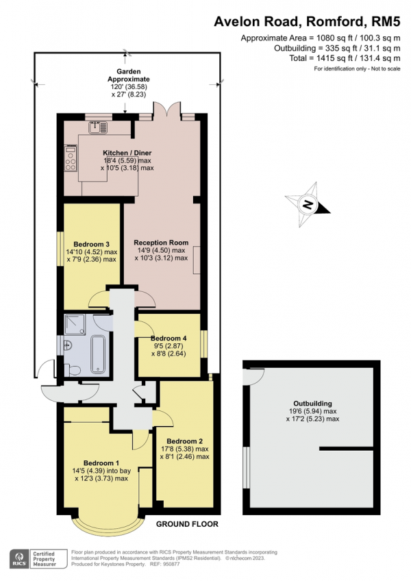 Floor Plan Image for 4 Bedroom Detached Bungalow for Sale in Avelon Road, Collier Row, Romford