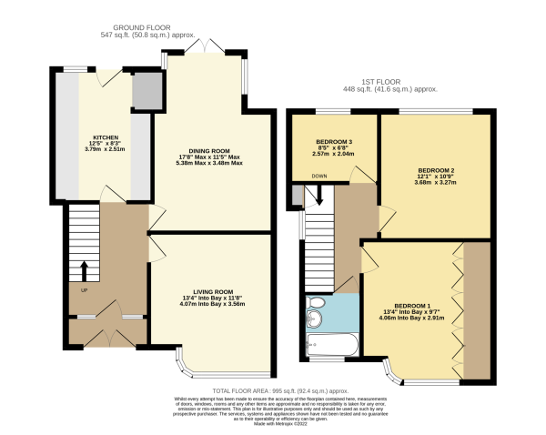 Floor Plan Image for 3 Bedroom Semi-Detached House for Sale in Eastern Avenue East, Romford, RM1