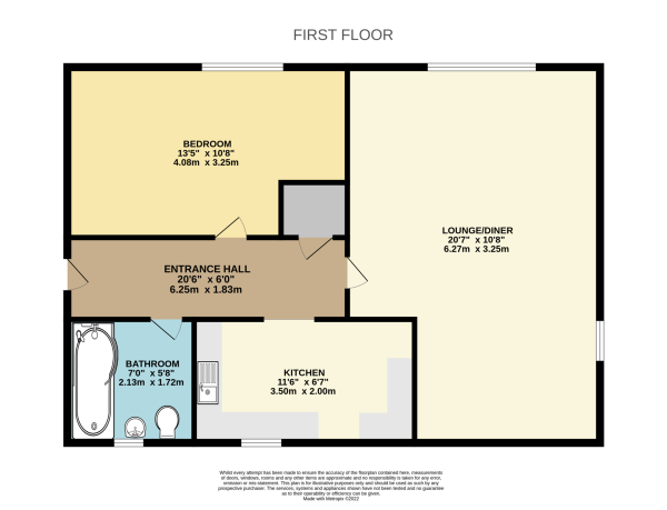 Floor Plan Image for 1 Bedroom Apartment for Sale in Hillcrest Court, Collier Row, Romford