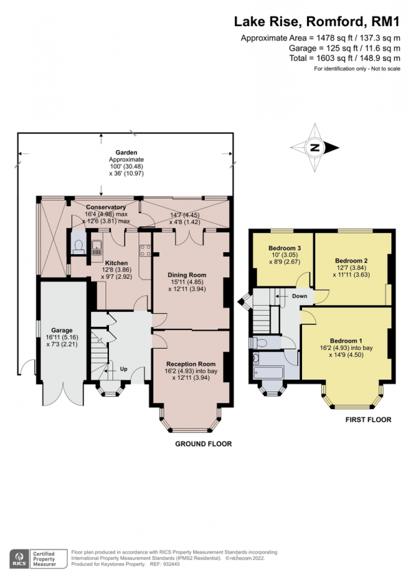 Floor Plan Image for 3 Bedroom Semi-Detached House for Sale in Lake Rise, Gidea Park, Romford