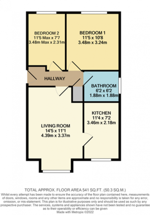 Floor Plan Image for 2 Bedroom Apartment for Sale in Natasha Court, Mimosa Close, Romford