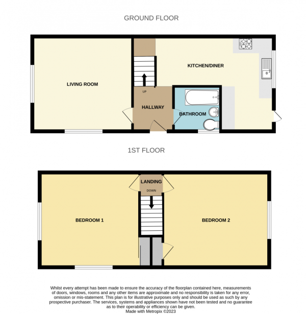 Floor Plan Image for 2 Bedroom Semi-Detached House for Sale in Archway, Harold Hill, Romford