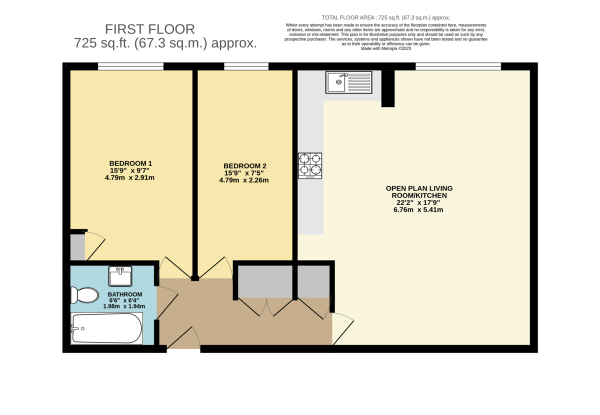 Floor Plan Image for 2 Bedroom Apartment for Sale in Woodford Road, South Woodford, London