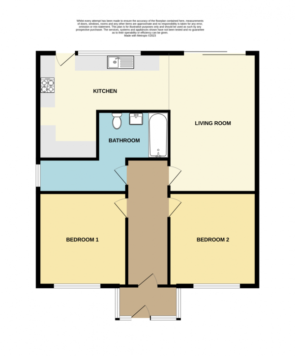 Floor Plan Image for 2 Bedroom Semi-Detached Bungalow for Sale in Avelon Road, Collier Row, Romford