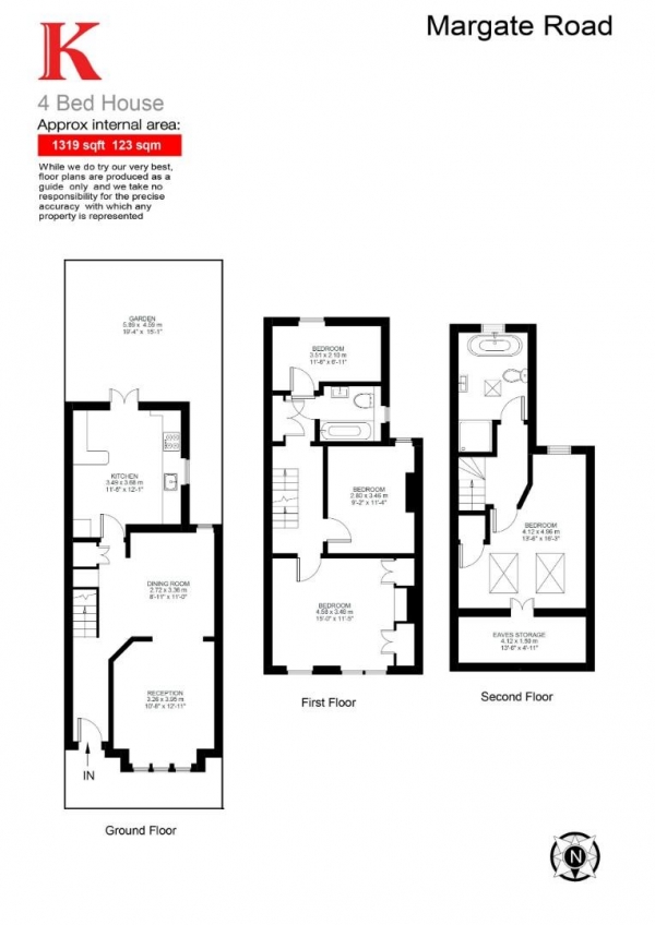 Floor Plan Image for 4 Bedroom Property for Sale in Margate Road, SW2