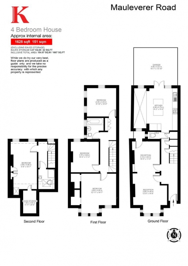 Floor Plan Image for 4 Bedroom Property for Sale in Mauleverer Road, SW2