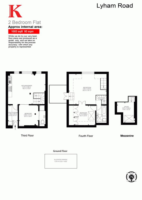 Floor Plan Image for 2 Bedroom Flat for Sale in Park Lofts, Lyham Road, SW2