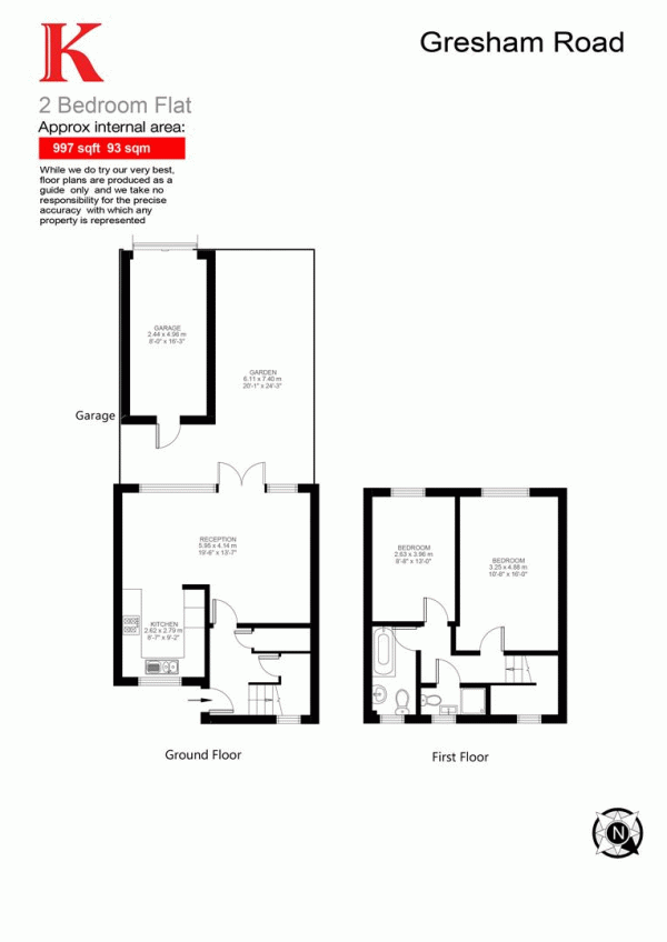 Floor Plan Image for 2 Bedroom Property for Sale in Gresham Road, SW9