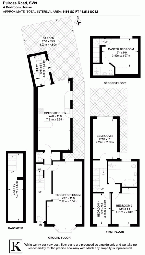 Floor Plan Image for 4 Bedroom Property for Sale in Pulross Road, SW9