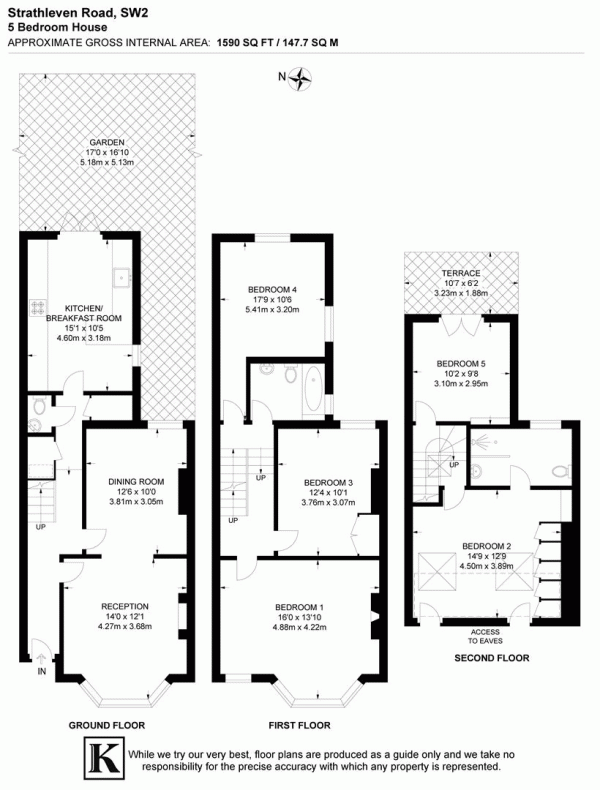 Floor Plan for 5 Bedroom Property for Sale in Strathleven Road, SW2, SW2, 5JS -  &pound1,100,000