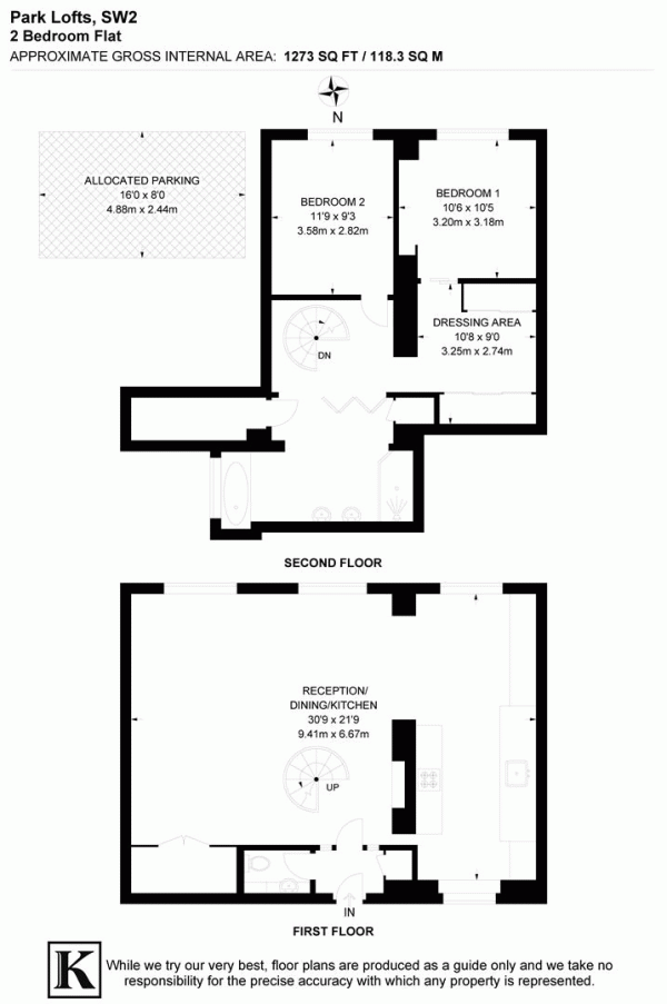 Floor Plan Image for 2 Bedroom Flat for Sale in Park Lofts, Lyham Road, SW2