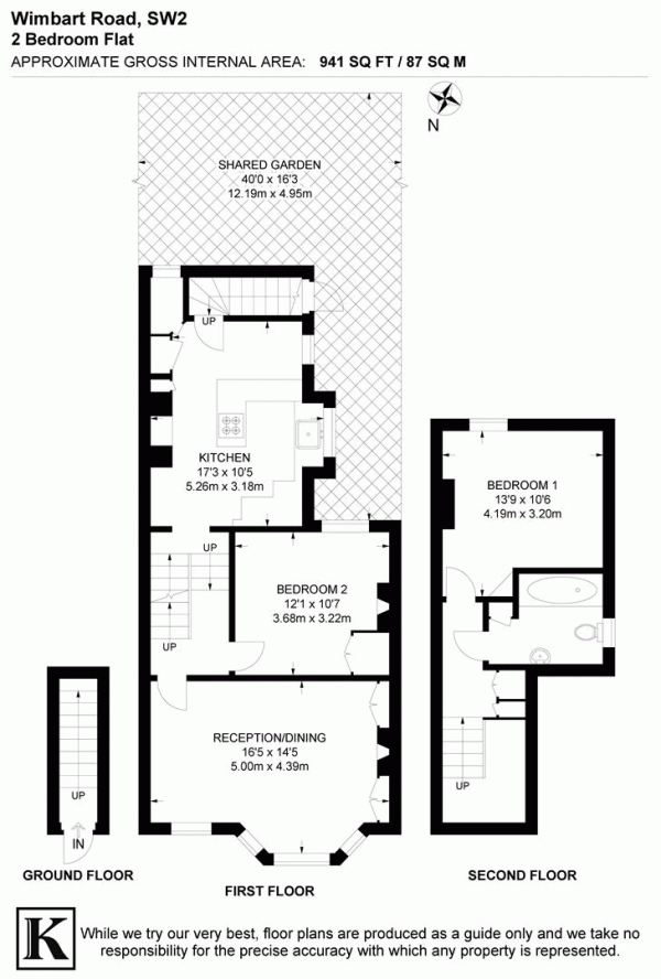 Floor Plan Image for 2 Bedroom Flat for Sale in Wimbart Road, SW2