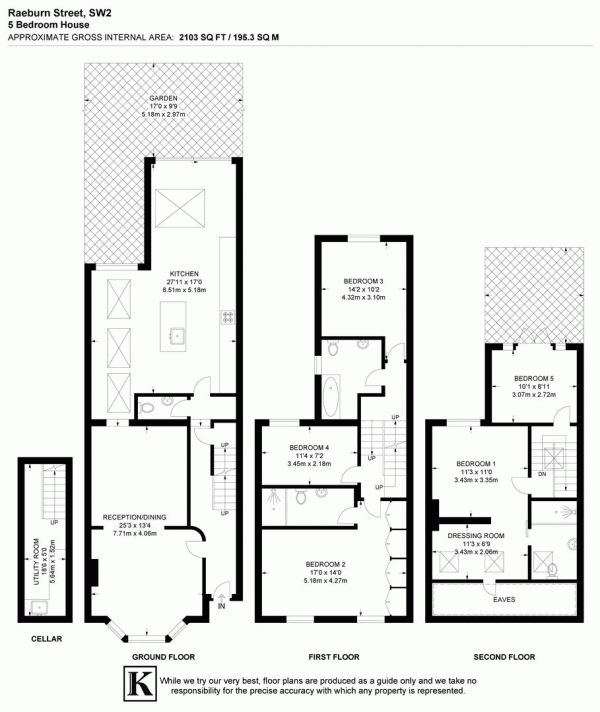 Floor Plan Image for 5 Bedroom Property for Sale in Raeburn Street, SW2