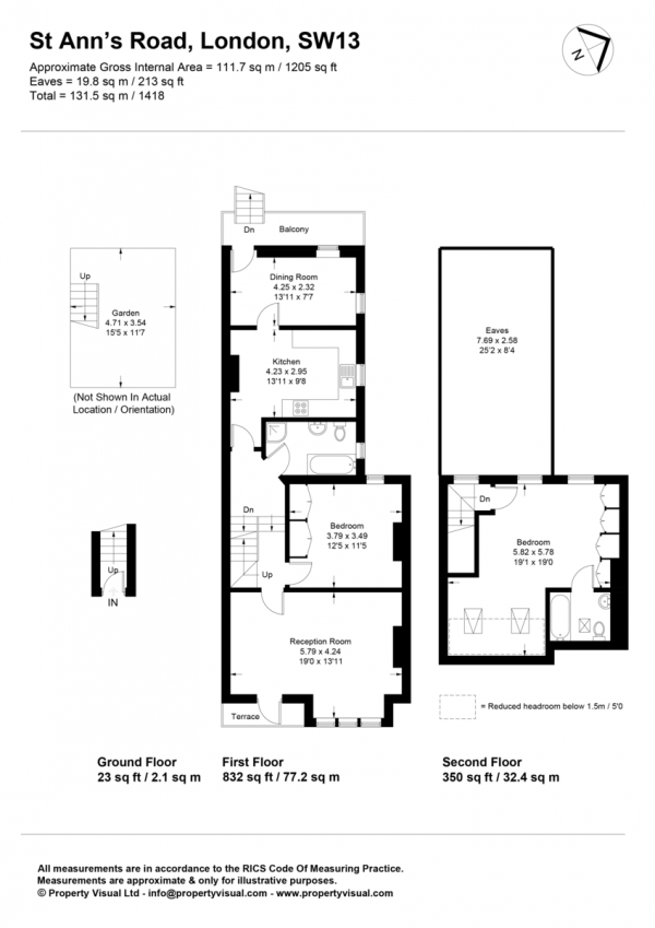 Floor Plan Image for 2 Bedroom Maisonette for Sale in St.Ann's Road, Barnes