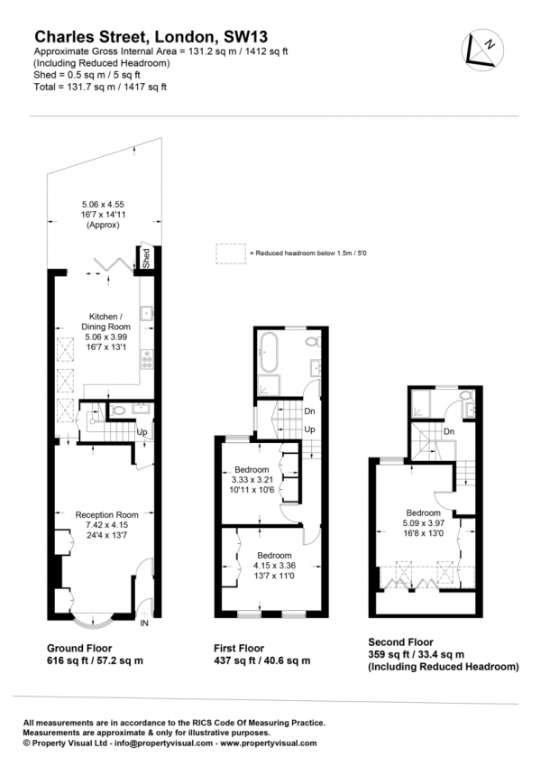 Floor Plan Image for 3 Bedroom Terraced House for Sale in Charles Street, Barnes